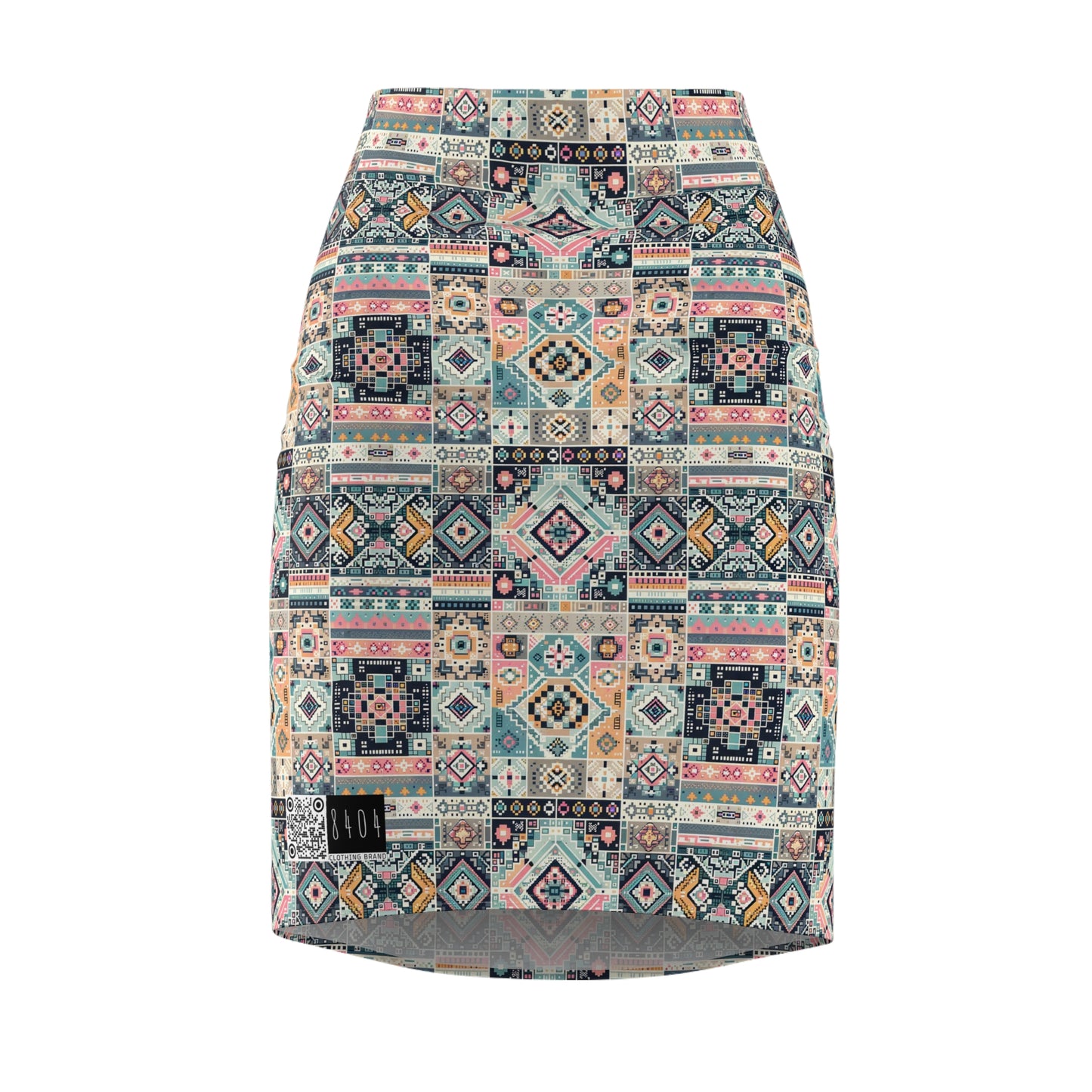 Digital Artisanal Fusion Digital Artisanal Women's Pencil Skirt - 8404 Design-55