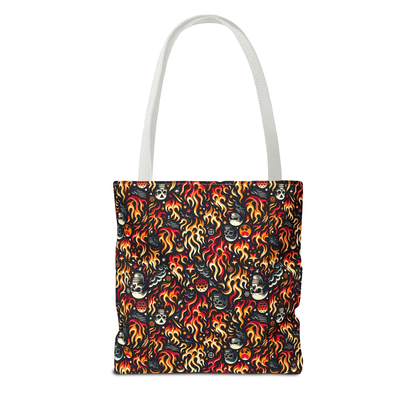 Flame Graphics Maximalist Streetwear Tote Bag - 8404 Design-76