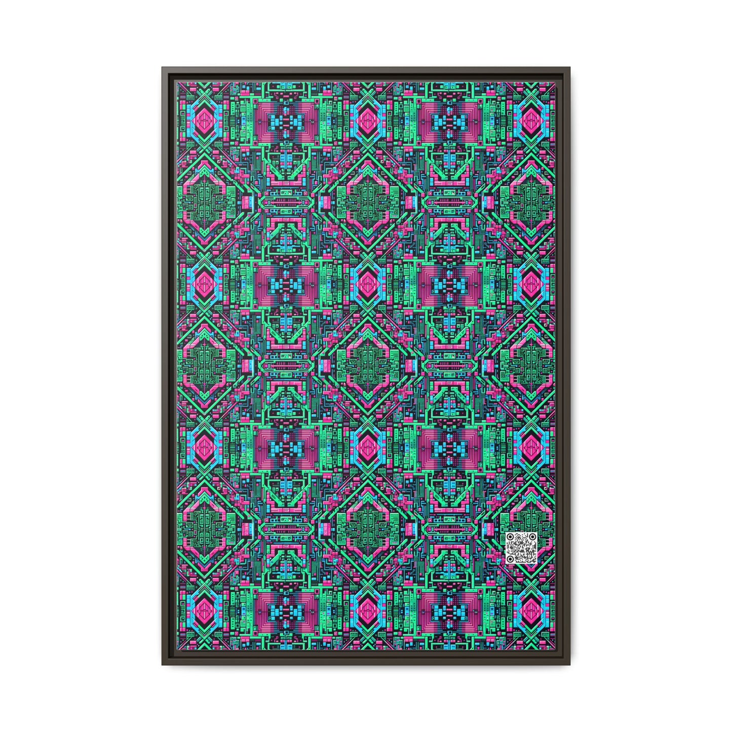 Digital Glitch Vibes Tech-Inspired Streetwear Matte Canvas, Framed (multi-Color) - 8404 Design-71 A