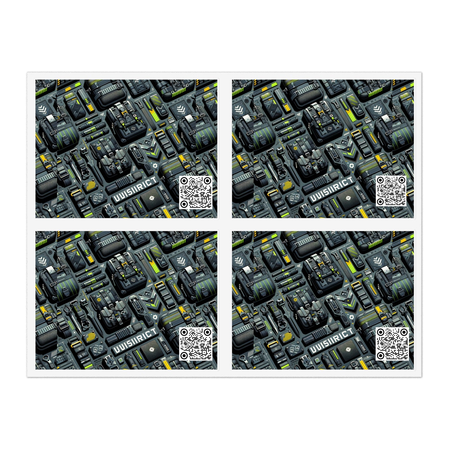 Tech Utility Streetwear Futuristic Tech-Forward Sticker Sheets - 8404 Design-47