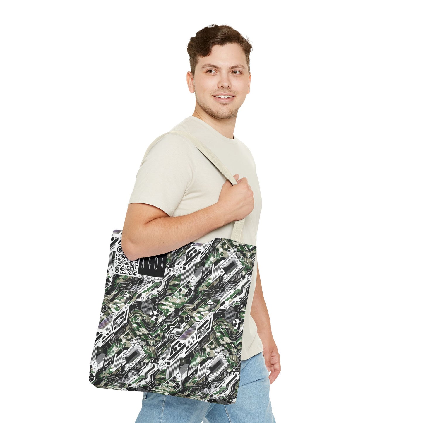Tech Camo Fusion Tech-Forward Streetwear With a Futuristic Edge Tote Bag - 8404 Design-46