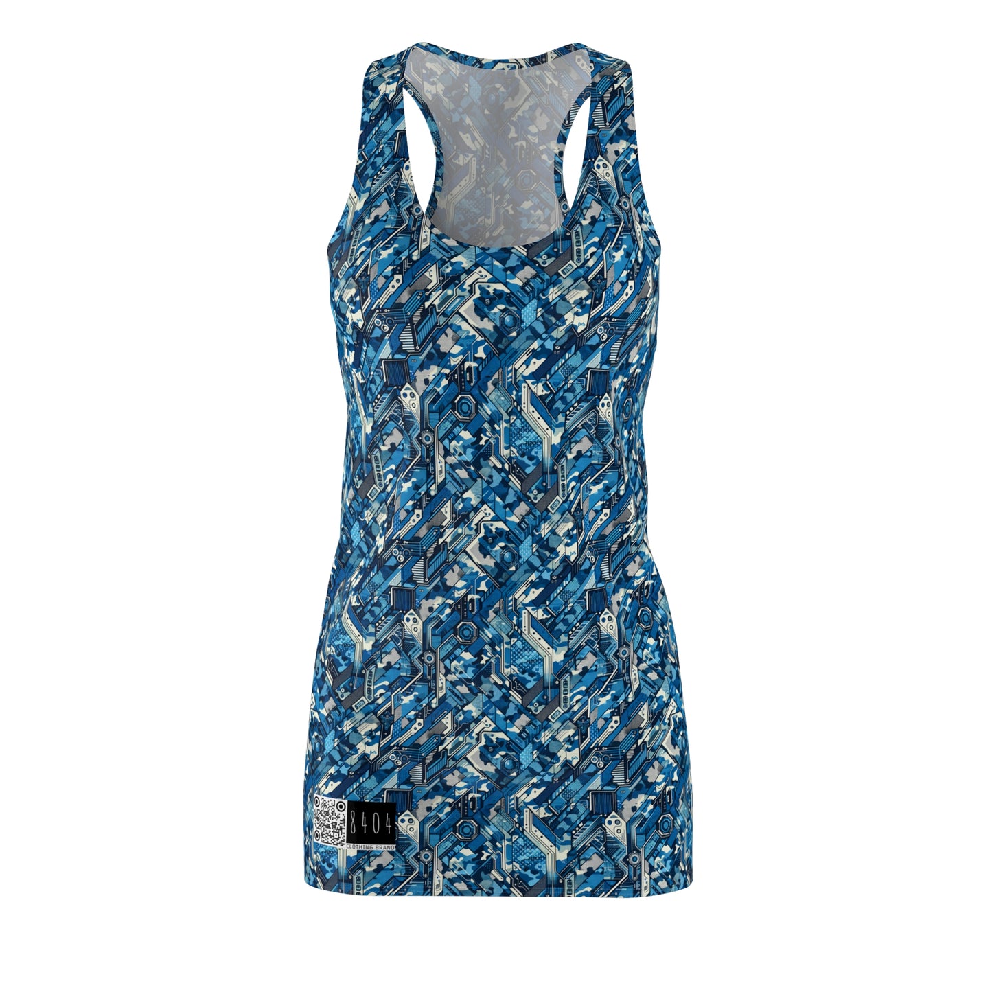 Tech Urban Camo Tech-Forward Streetwear With a Futuristic Military Edge Women's Cut & Sew Racerback Dress - 8404 Design-39