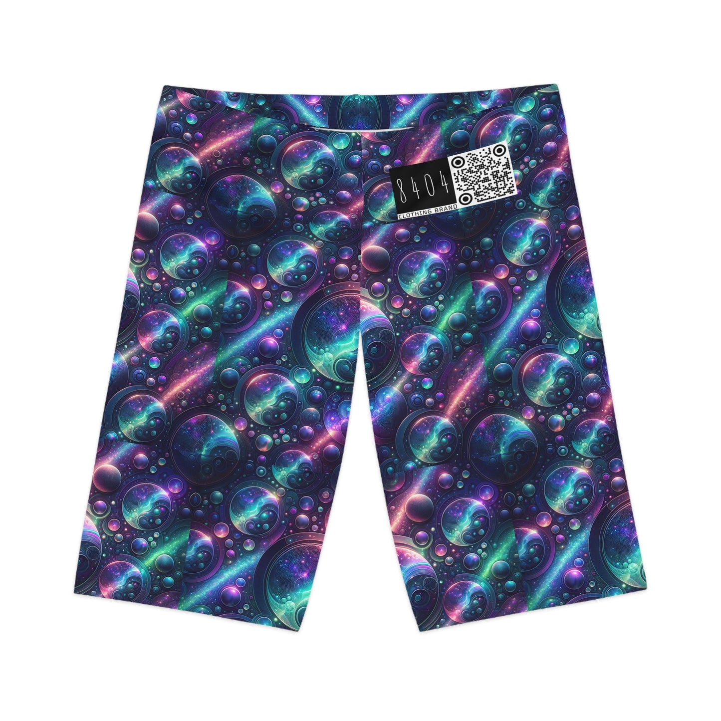 Iridescent Tech Fusion Tech-Forward Streetwear Women's Bike Shorts - 8404 Design-51