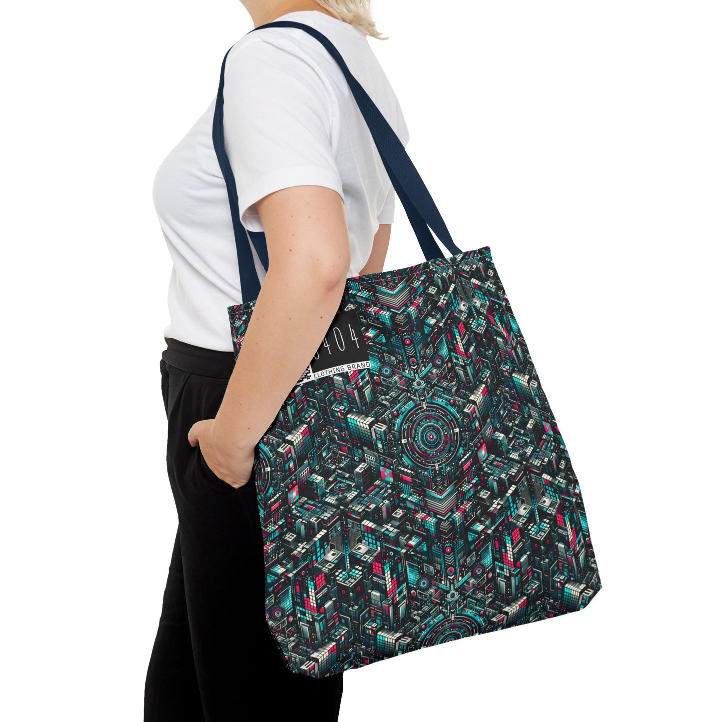 Digital Rebellion Tech-Inspired Streetwear Tote Bag - 8404 Design-54