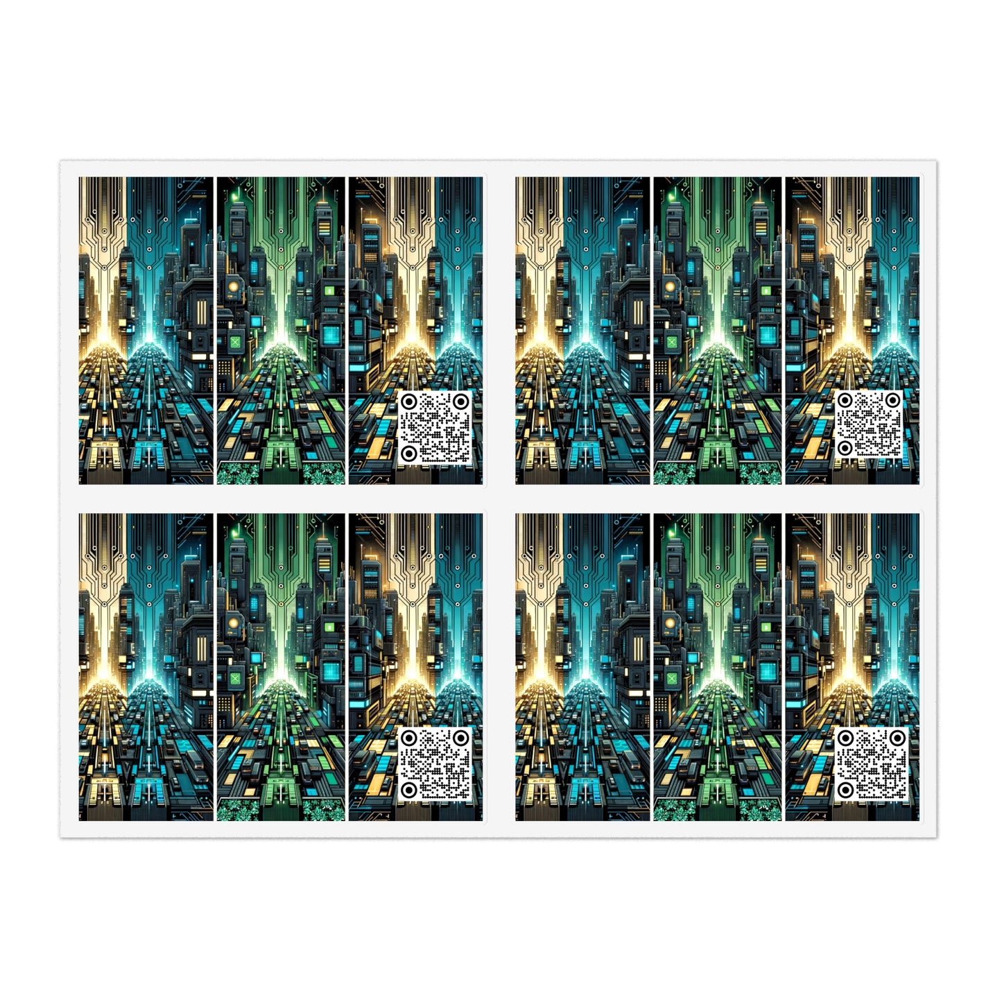 Cyber Punk Graphics Tech-Inspired Cyberpunk Sticker Sheets - 8404 Design-67