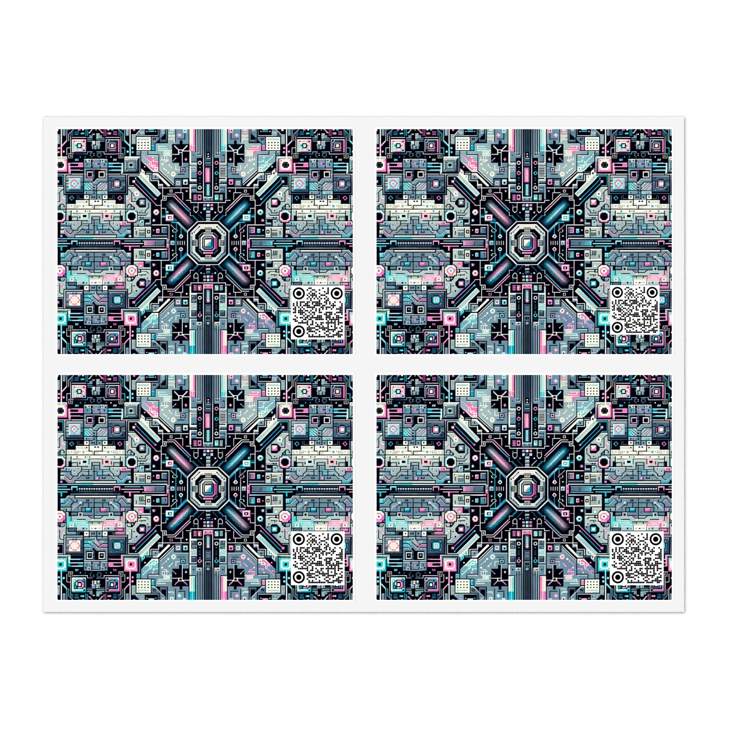 Digital Renaissance Tech-Forward Maximalism Sticker Sheets - 8404 Design-44