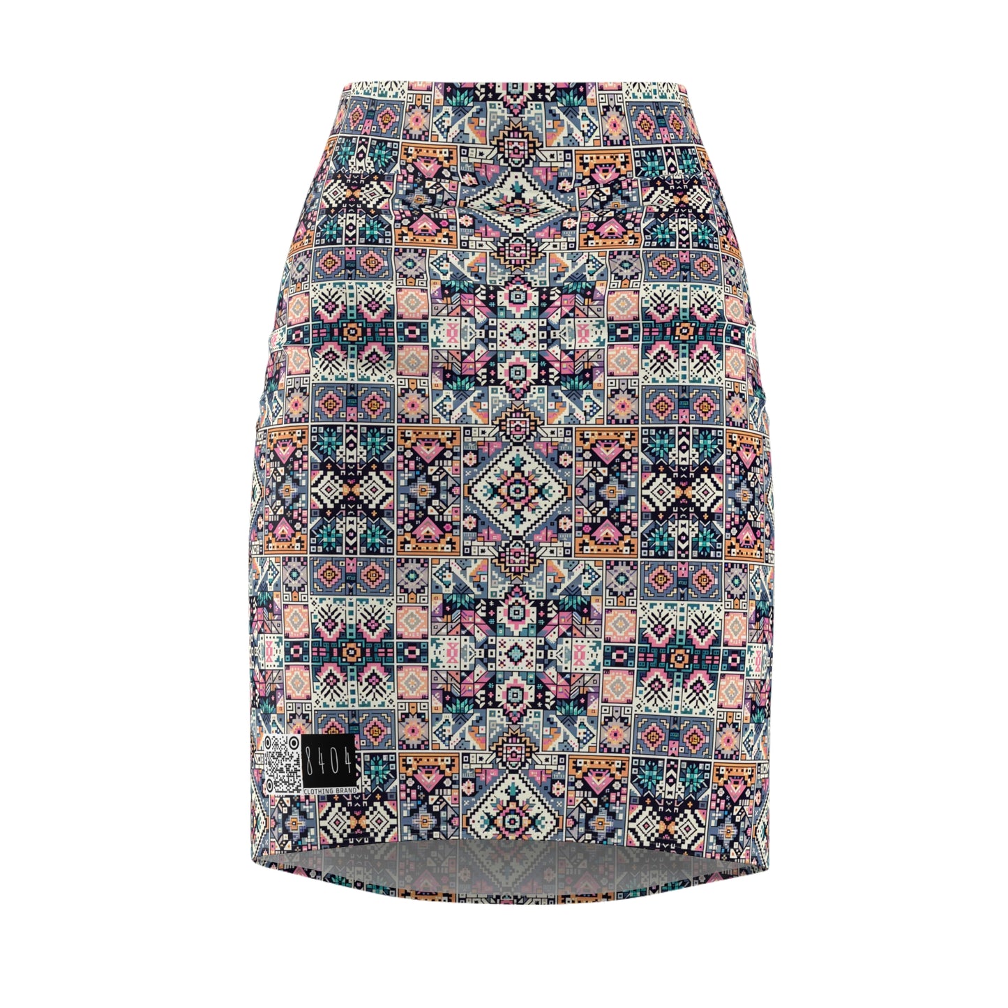 Digital Artisanal Fusion Digital Artisanal Women's Pencil Skirt - 8404 Design-65
