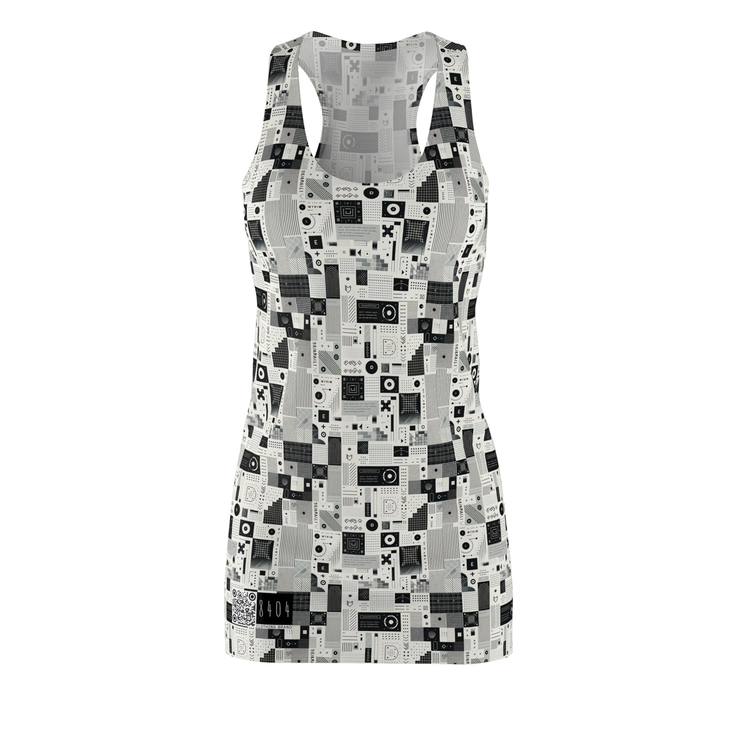 Digital Minimalism Minimalist Tech Women's Cut & Sew Racerback Dress - 8404 Design-50