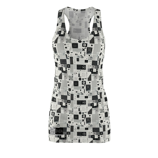 Digital Minimalism Minimalist Tech Women's Cut & Sew Racerback Dress - 8404 Design-50