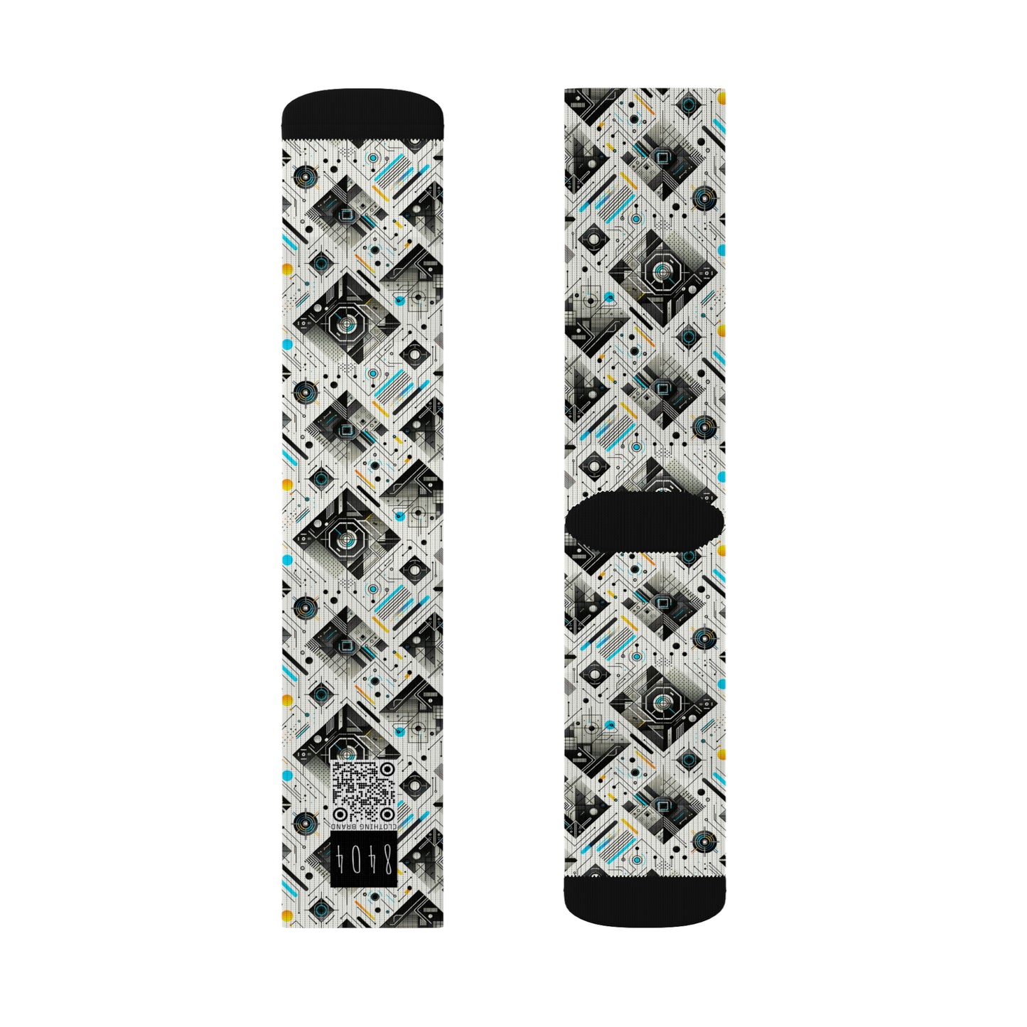 Tech Minimalism Minimalist Tech Sublimation Socks - 8404 Design-47