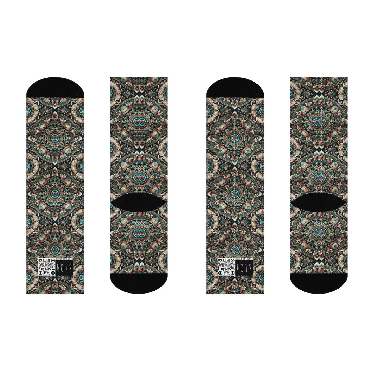 Neo-Dandyism Modern Dandy Streetwear Cushioned Crew Socks - 8404 Design-56