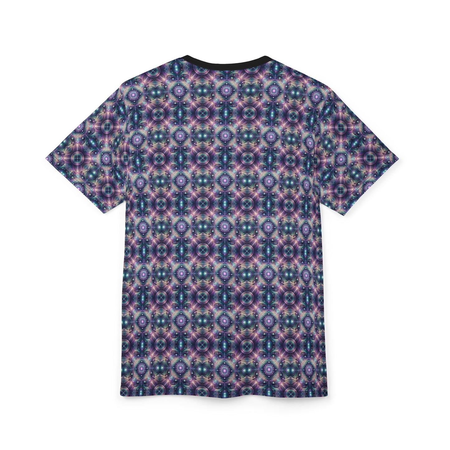 Iridescent Tech Fusion Tech-Forward Streetwear Unisex Cut & Sew Tee - 8404 Design-61