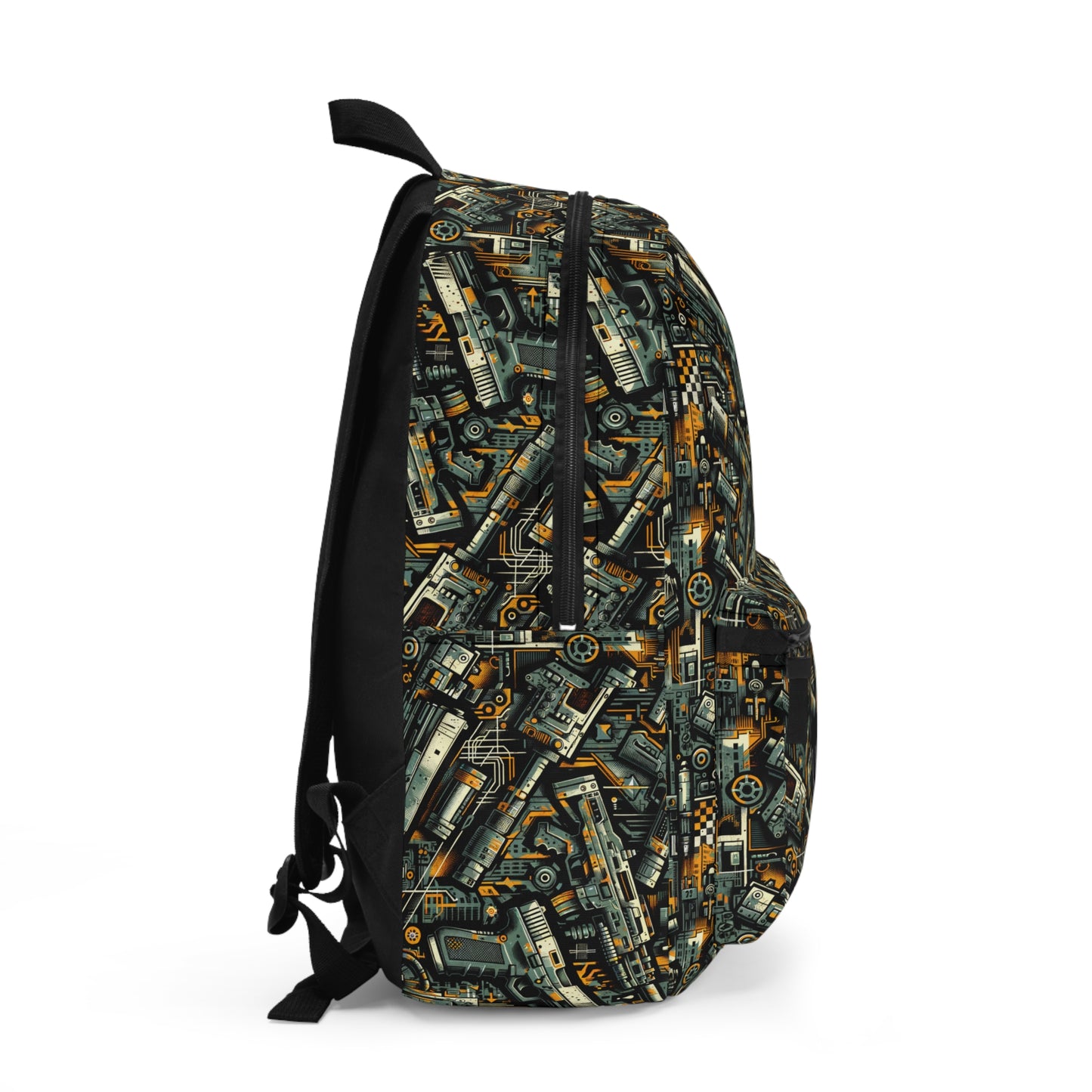 Digital Punk Futuristic Grunge Backpack - 8404 Design-47