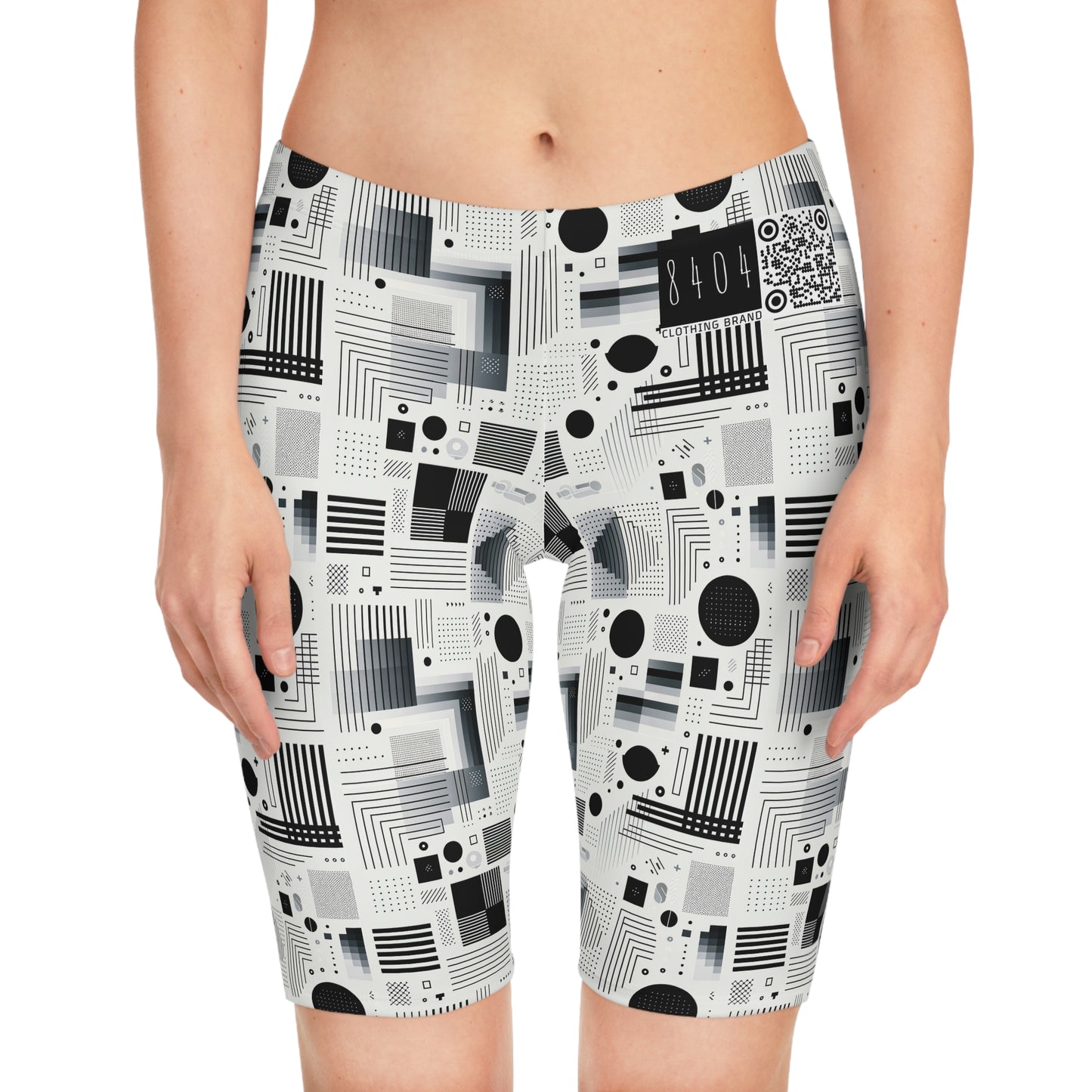 Digital Minimalism Minimalist Tech Women's Bike Shorts - 8404 Design-60
