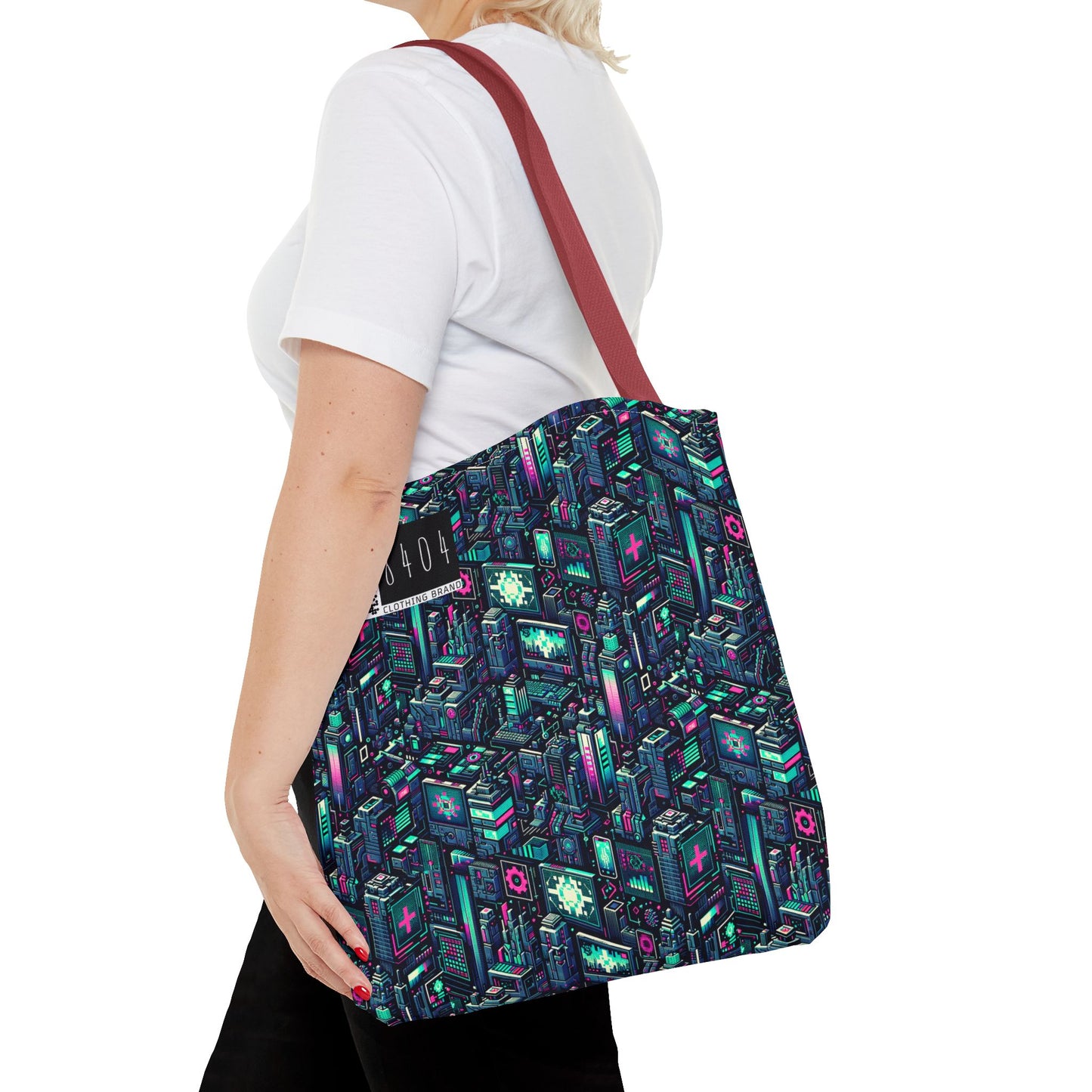 Digital Rebellion Tech-Inspired Streetwear Tote Bag - 8404 Design-58