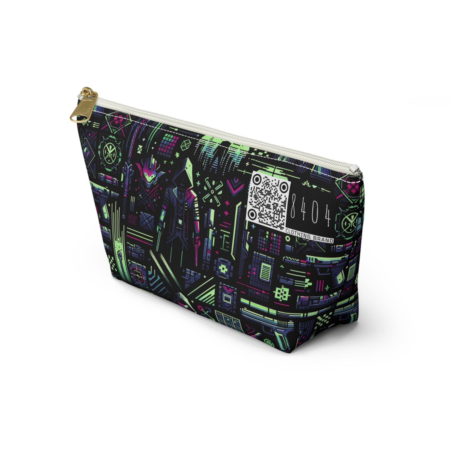 Tech Noir Futuristic Cyberpunk Accessory Pouch W T-Bottom - 8404 Design-63