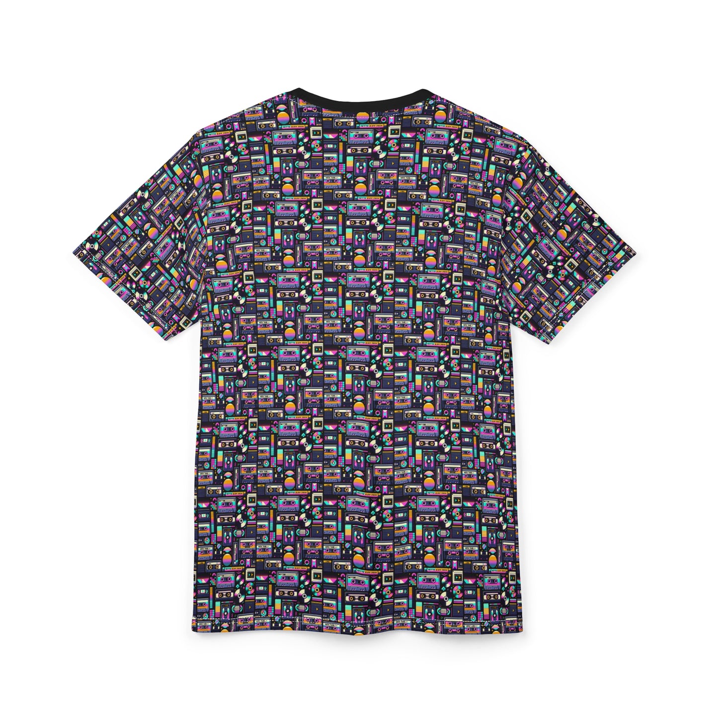 Digital Nostalgia Tech-Inspired Retro Fusion Unisex Cut & Sew Tee - 8404 Design-48