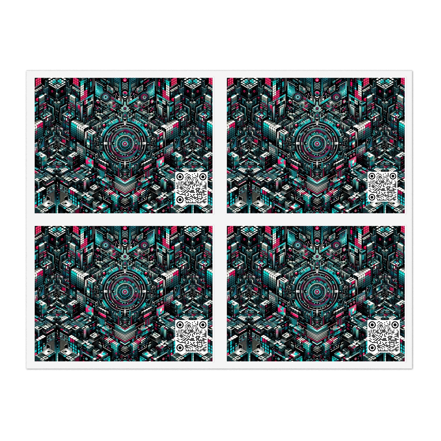 Digital Rebellion Tech-Inspired Streetwear Sticker Sheets - 8404 Design-54