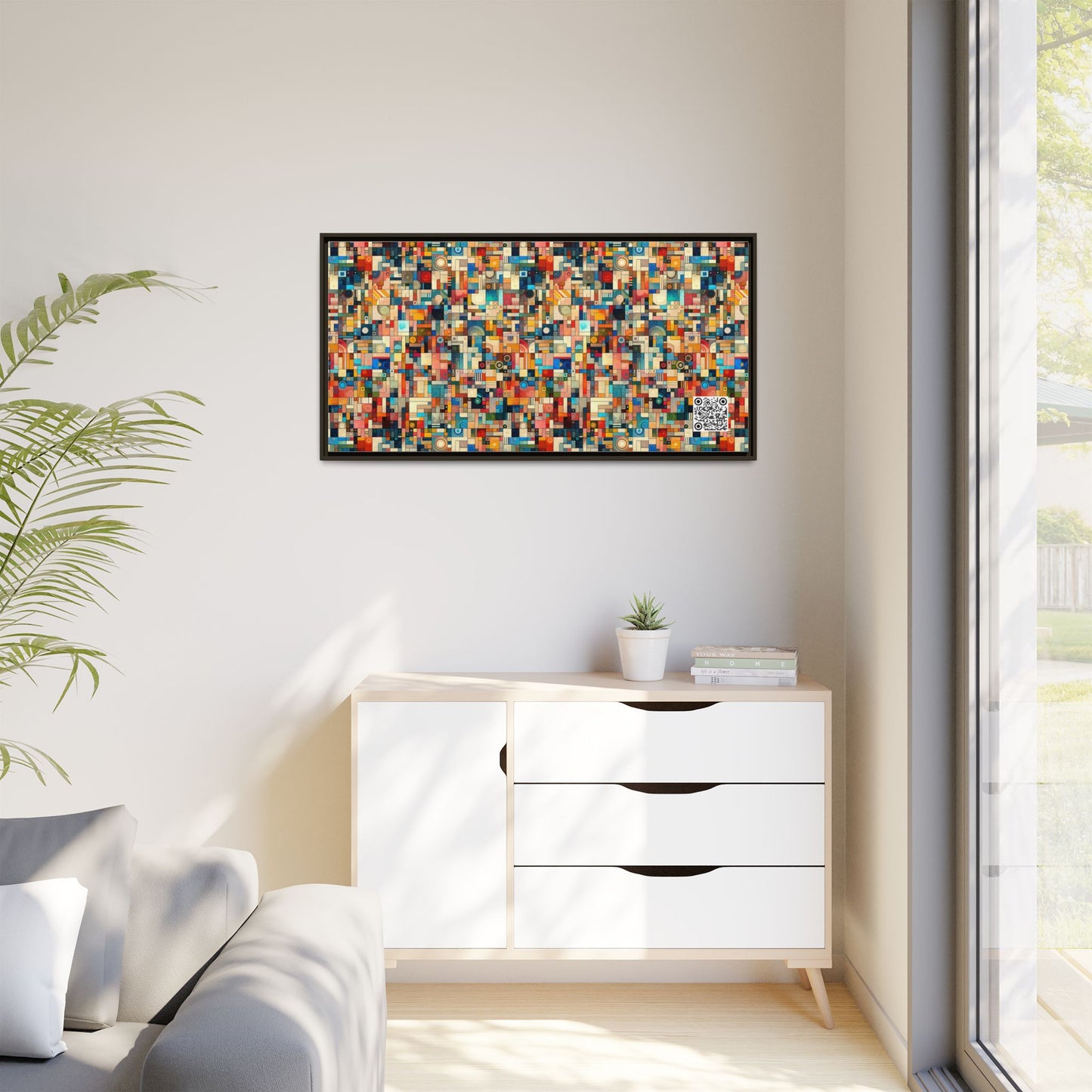 Digital Artistic Expression Artistic Streetwear Matte Canvas, Framed (multi-Color) - 8404 Design-46 B