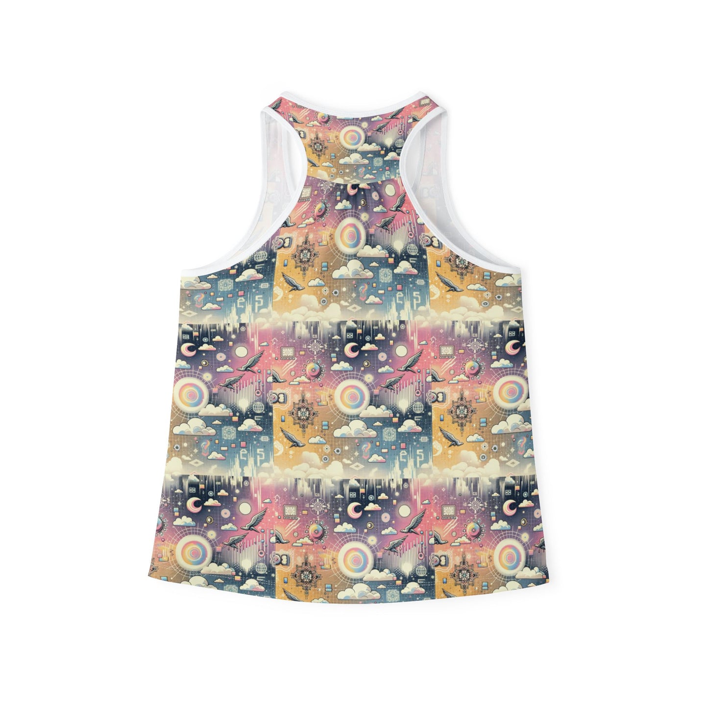 Digital Dreamland Whimsical and Nostalgic Streetwear With a Digital Twist Women's Tank Top - 8404 Design-69