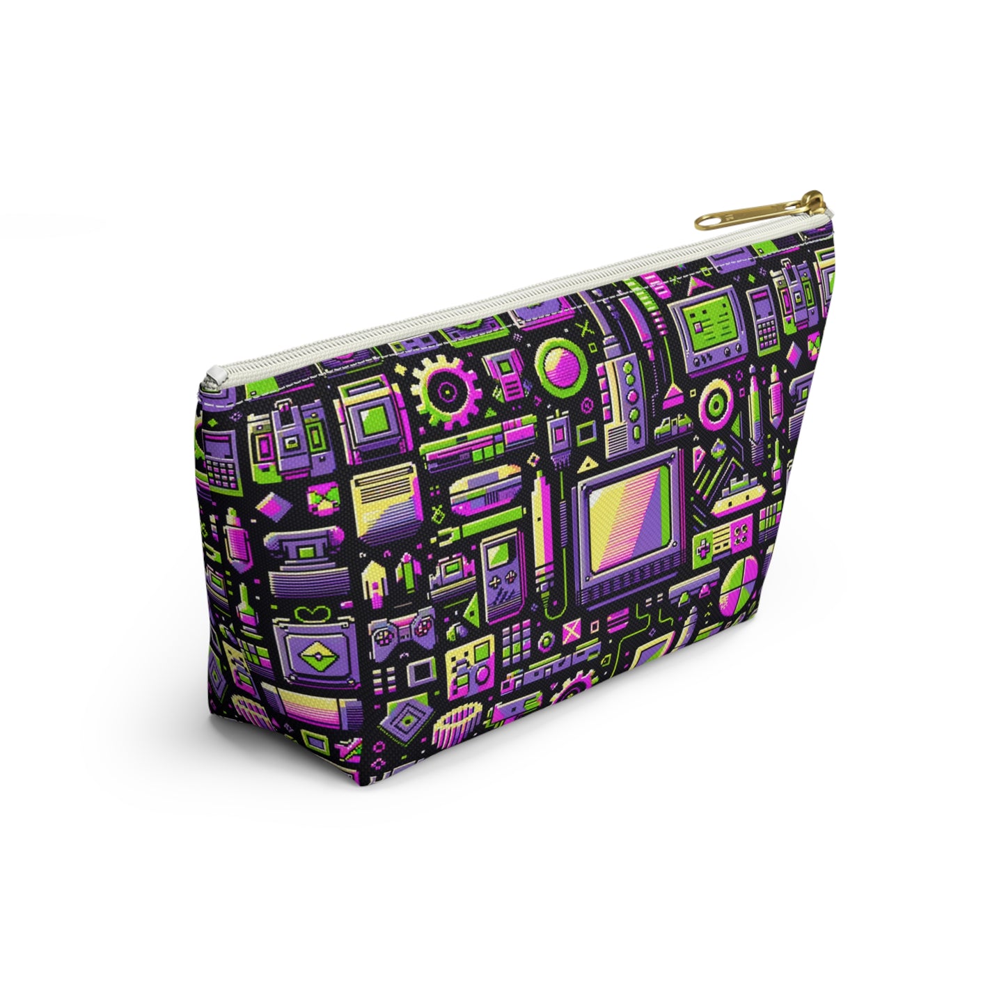 Digital Nostalgia Remix Modern Vintage Fusion Accessory Pouch W T-Bottom - 8404 Design-67