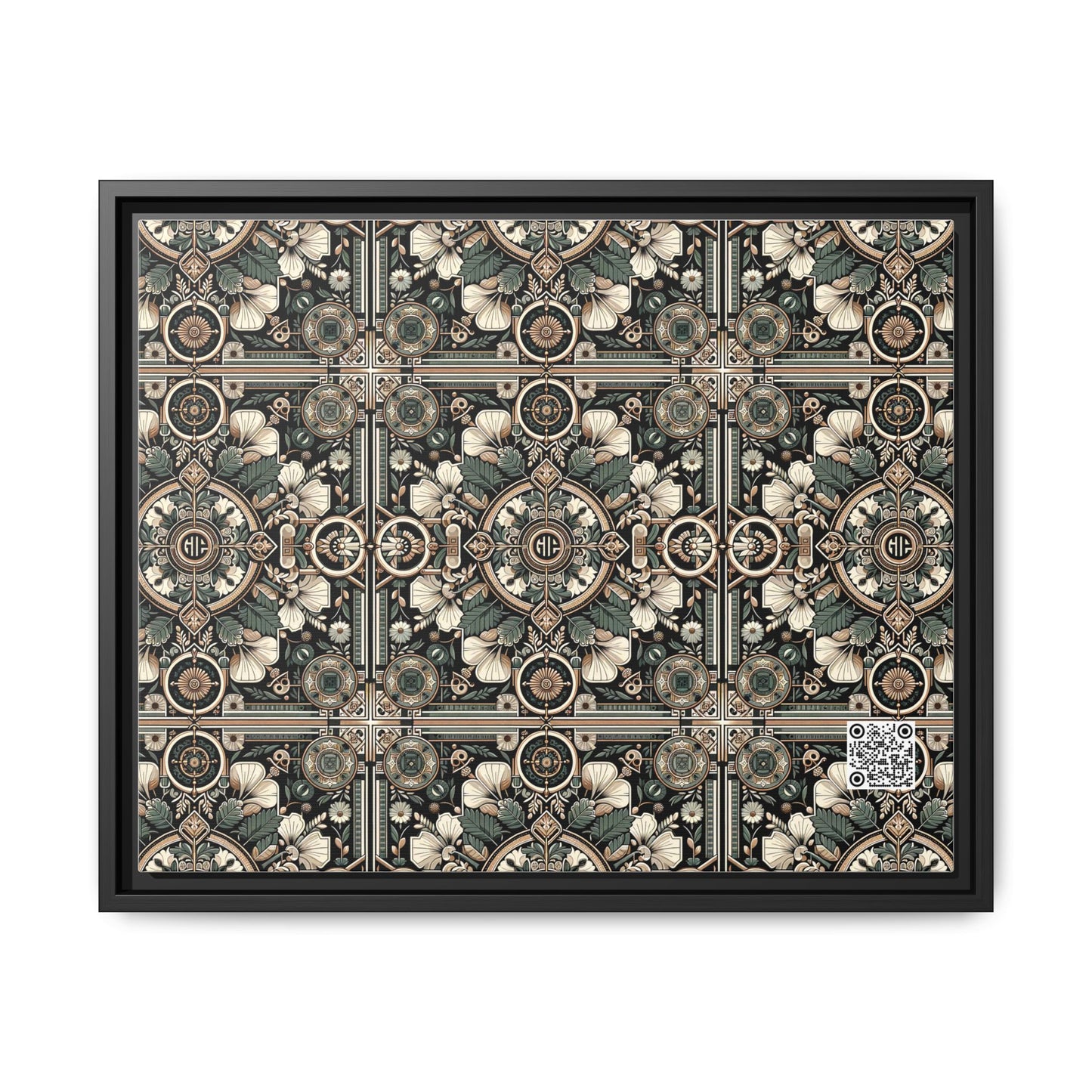 Cyber Garden Party Tech Garden Extravaganza Matte Canvas, Framed (multi-Color) - 8404 Design-66 A