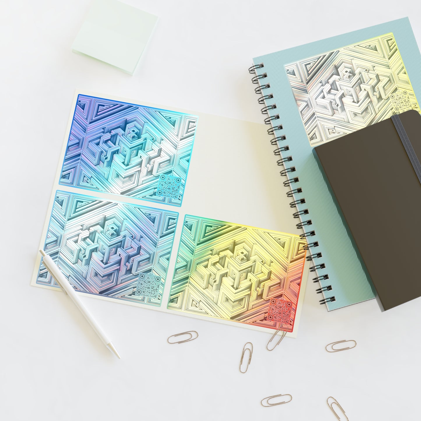 Tech Illusion Graphics Futuristic Artistry Sticker Sheet - 8404 Design-52