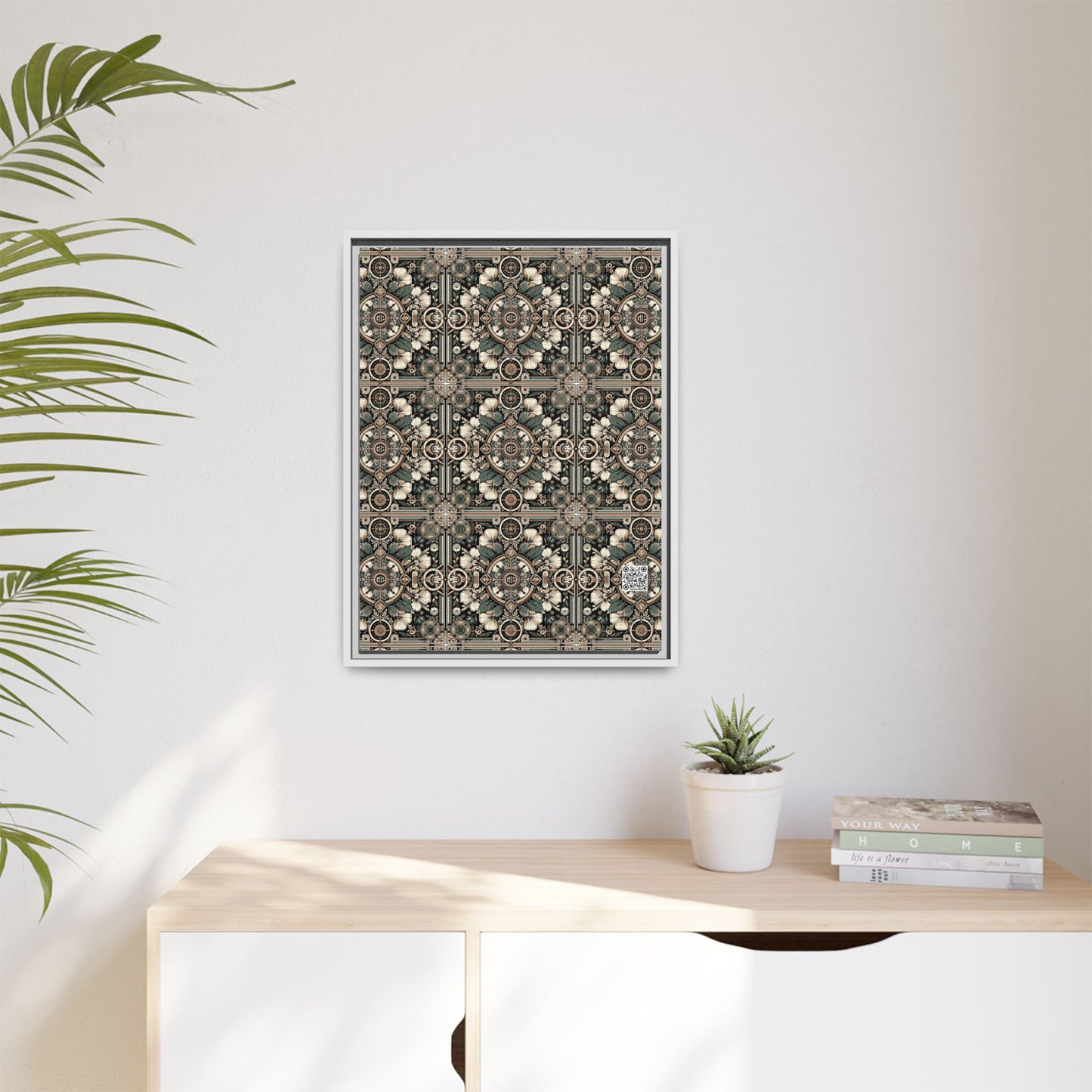 Cyber Garden Party Tech Garden Extravaganza Matte Canvas, Framed (multi-Color) - 8404 Design-66 A