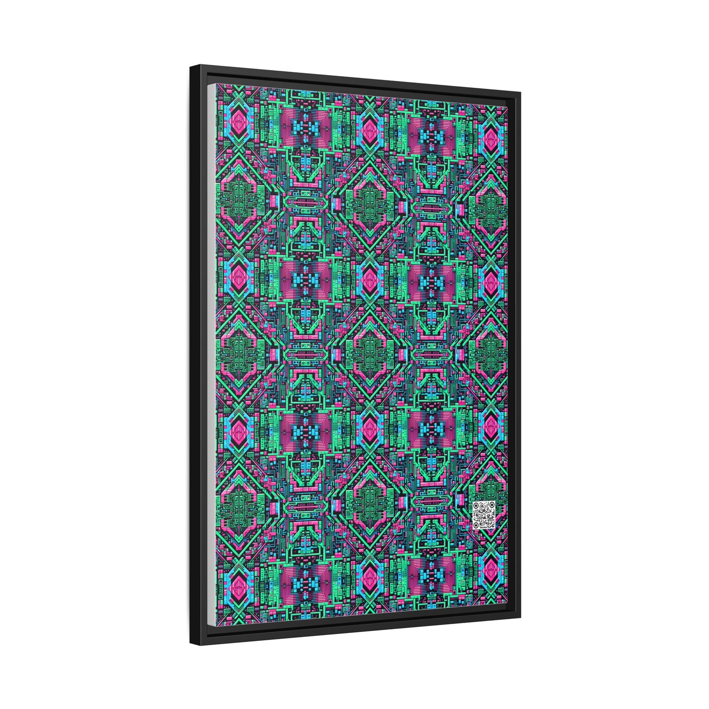 Digital Glitch Vibes Tech-Inspired Streetwear Matte Canvas, Framed (multi-Color) - 8404 Design-71 A