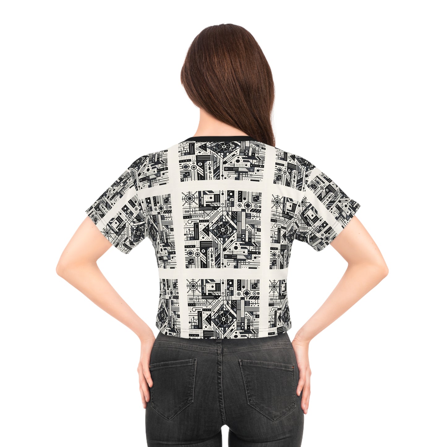 Digital Minimalism Minimalist Tech Crop Tee - 8404 Design-47