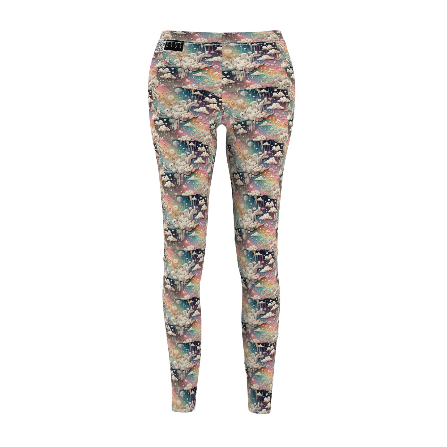 Digital Dreamland Whimsical and Nostalgic Streetwear With a Digital Twist Women's Cut & Sew Casual Leggings - 8404 Design-52