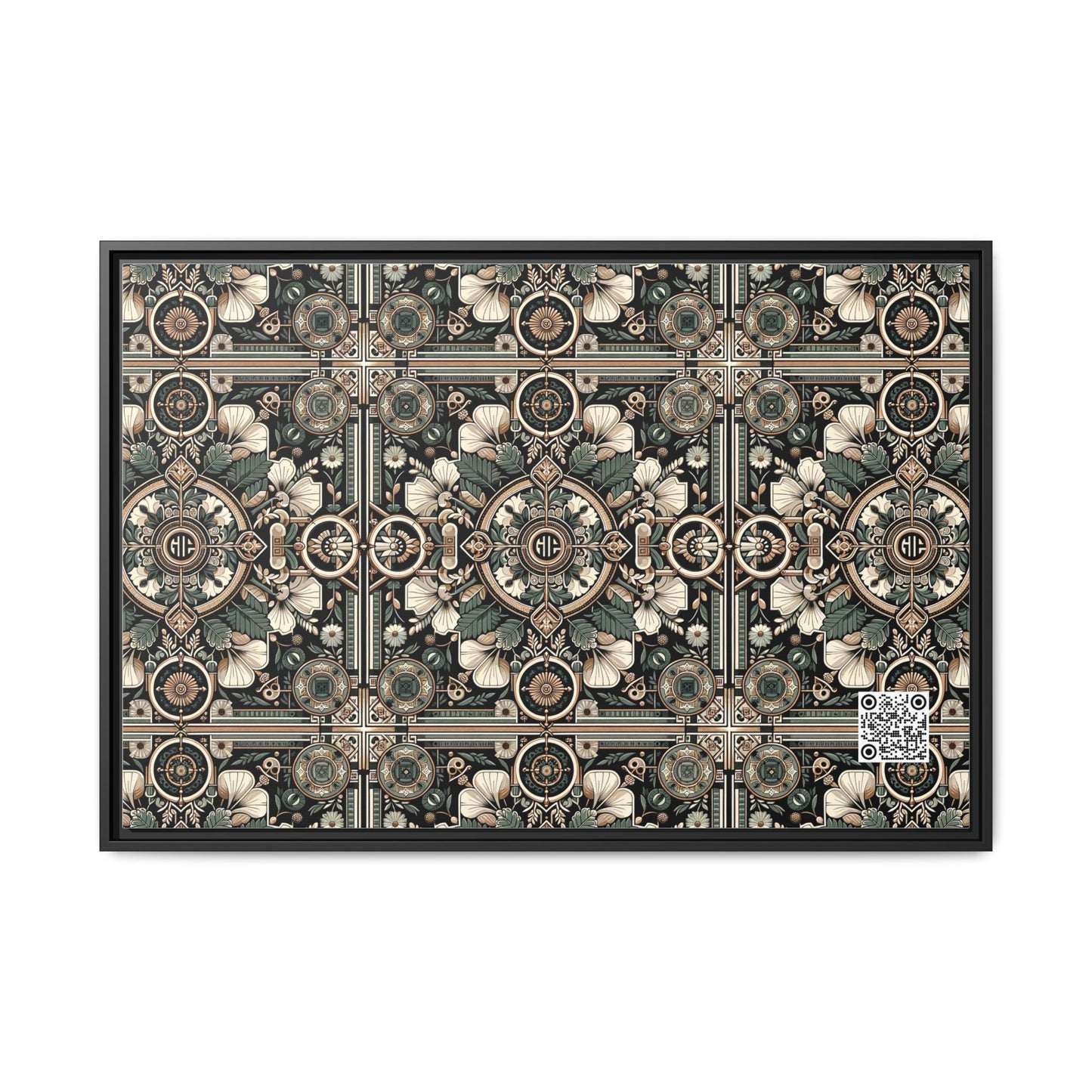 Cyber Garden Party Tech Garden Extravaganza Matte Canvas, Framed (multi-Color) - 8404 Design-66 A