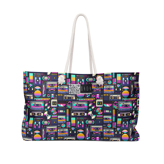 Digital Nostalgia Tech-Inspired Retro Fusion Weekender Bag - 8404 Design-48
