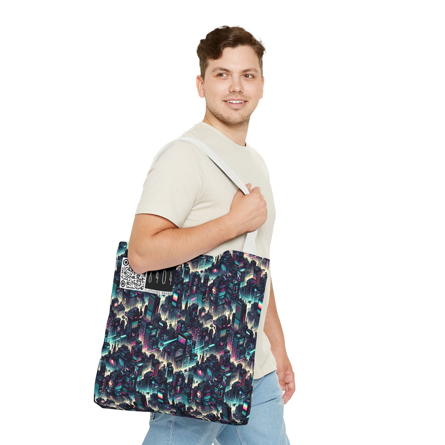 Digital Rebellion Tech-Inspired Streetwear Tote Bag - 8404 Design-51