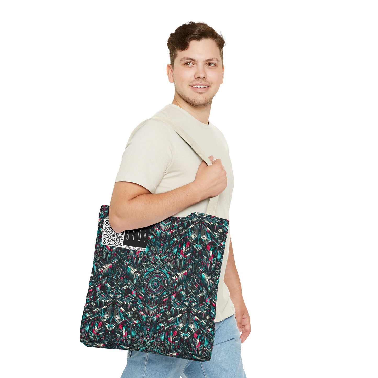Digital Rebellion Tech-Inspired Streetwear Tote Bag - 8404 Design-54