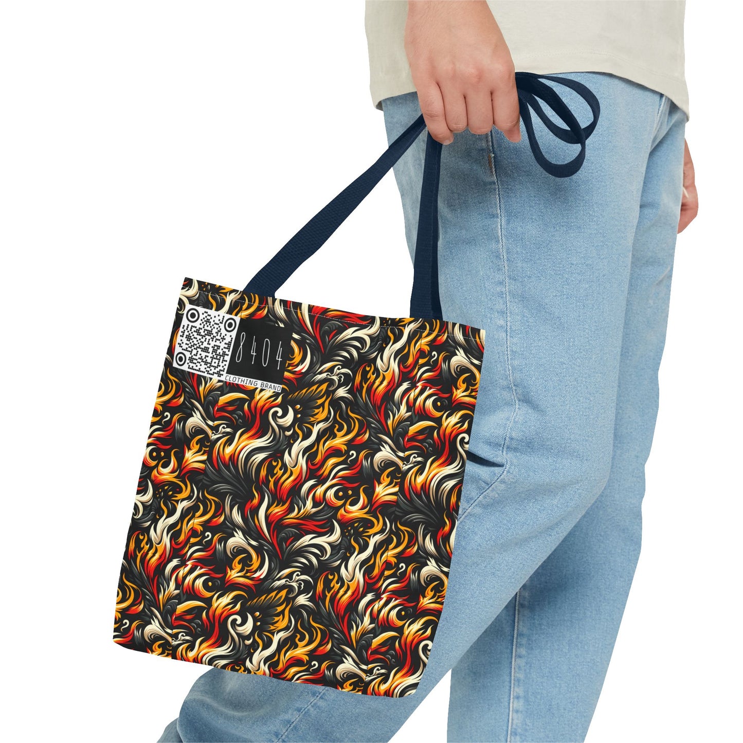 Fire & Flames Bold Streetwear Statement Tote Bag - 8404 Design-55
