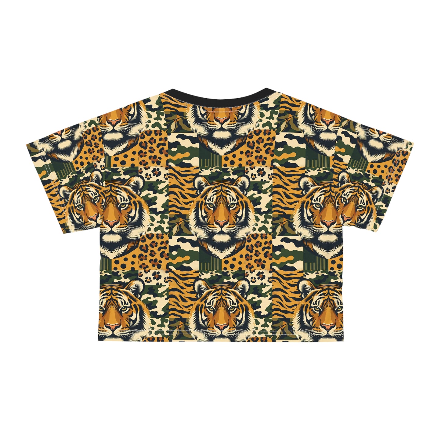Streetwear Safari Urban Jungle Exploration Crop Tee - 8404 Design-64