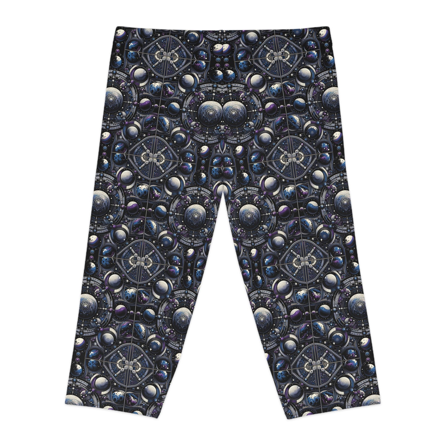Tech Astronaut Tech-Forward Streetwear Meets Space Exploration Women's Capri Leggings - 8404 Design-46