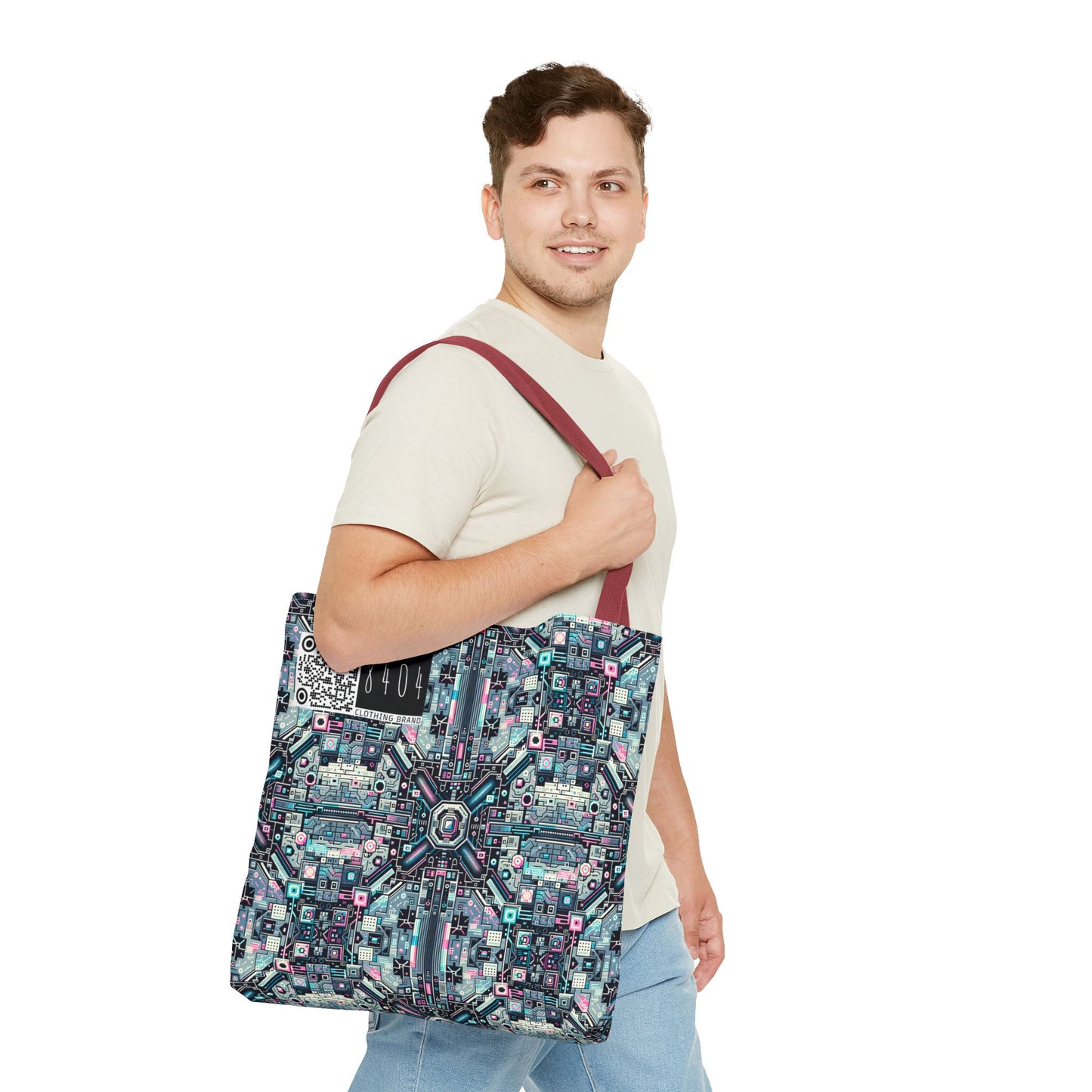 Digital Renaissance Tech-Forward Maximalism Tote Bag - 8404 Design-44