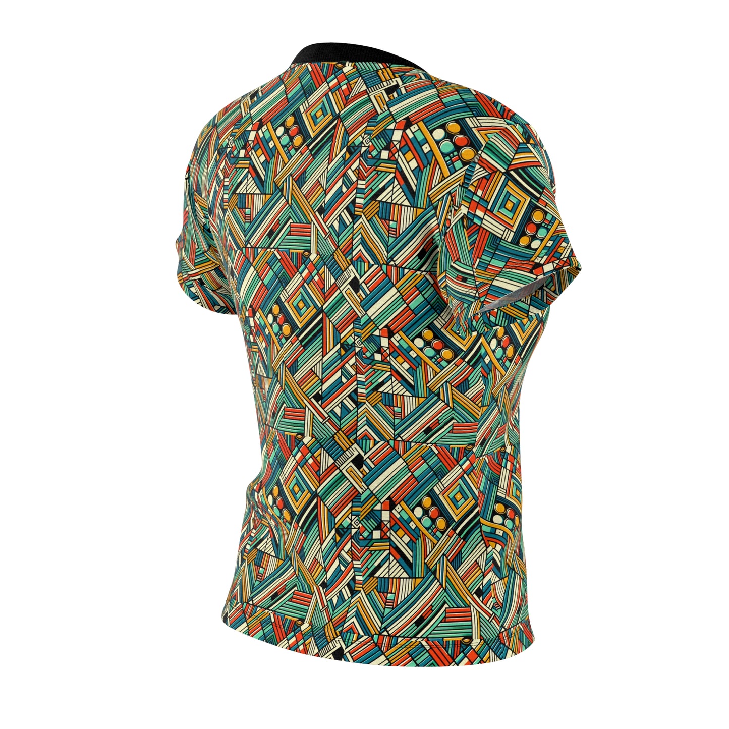 Abstract Graphic Art Modern Artistic Expression Women's Cut & Sew Tee - 8404 Design-67