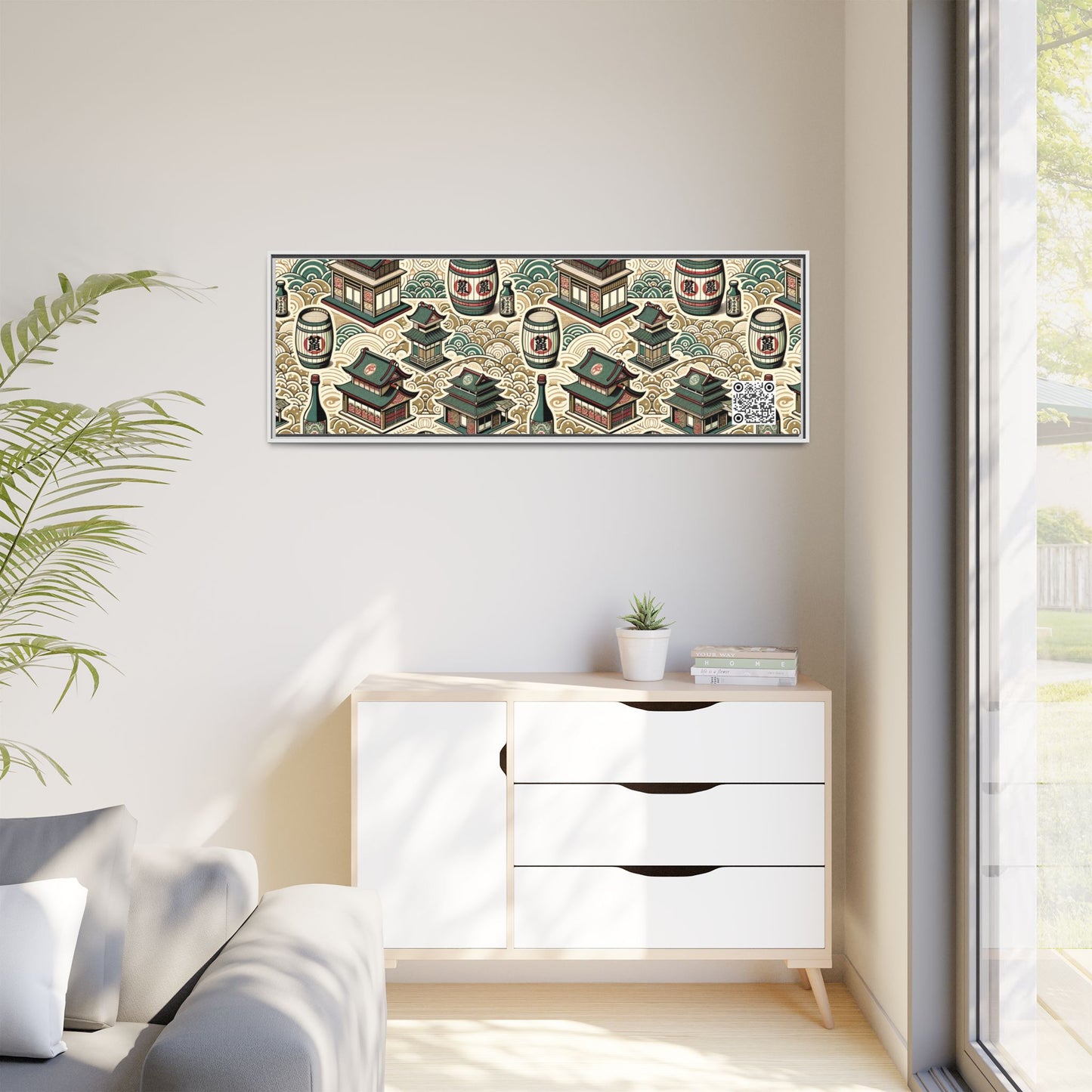 Cultural Artisanal Fusion Contemporary Cultural Elegance Matte Canvas, Framed (multi-Color) - 8404 Design-68 B