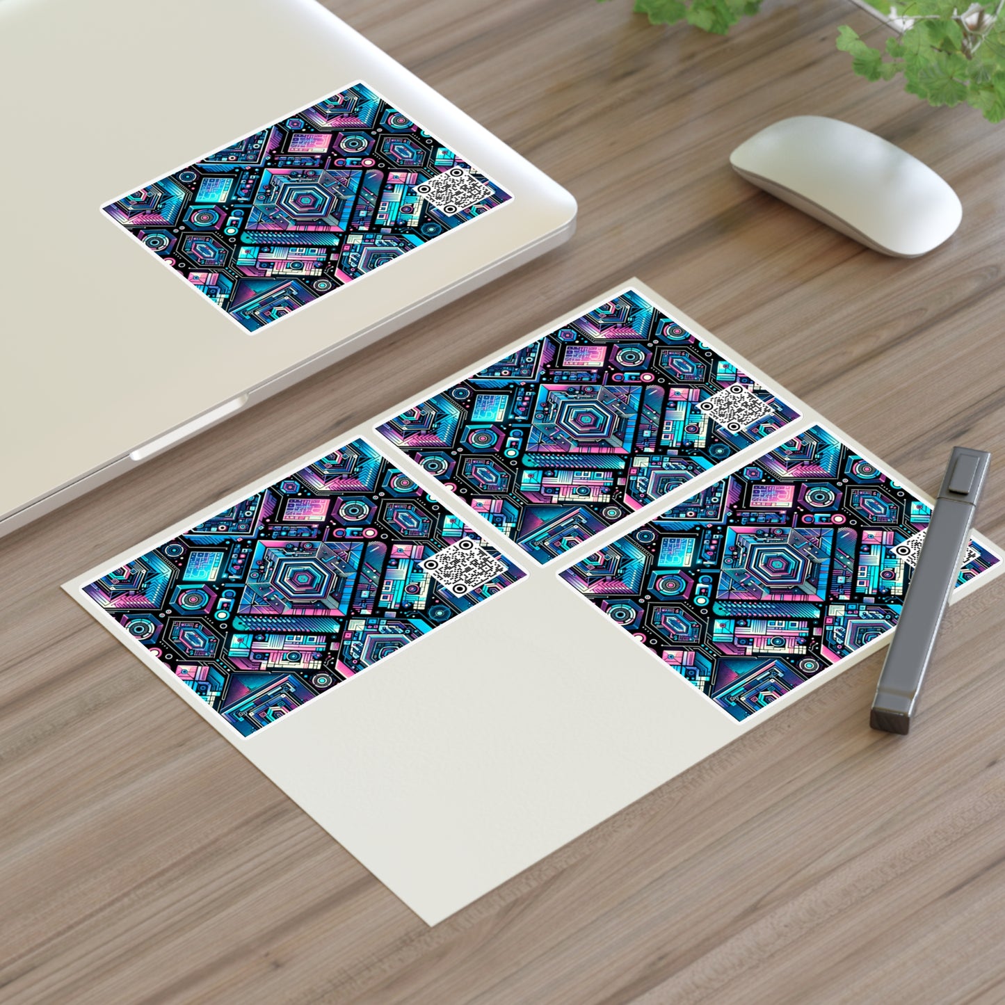 Digital Dreamland Futuristic Tech Aesthetic Sticker Sheets - 8404 Design-46