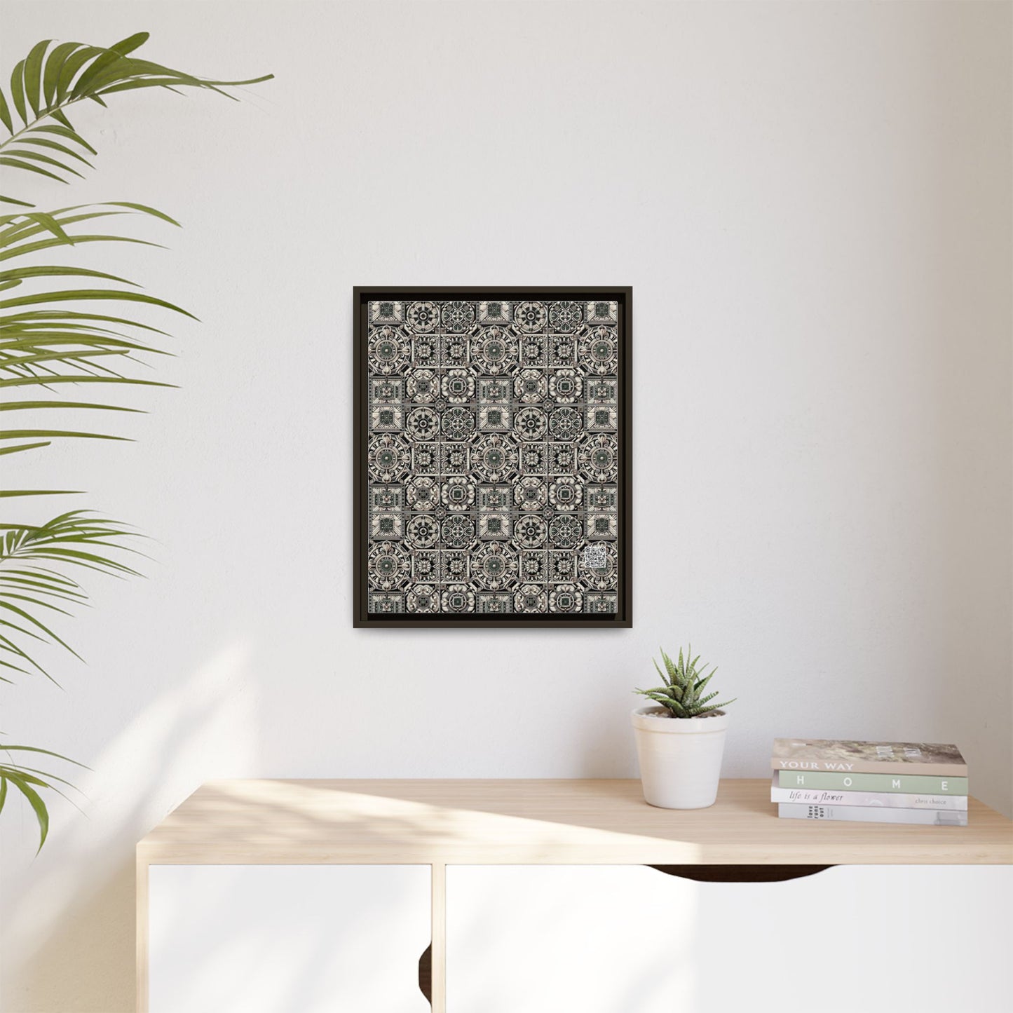 Cyber Garden Party Tech Garden Extravaganza Matte Canvas, Framed (multi-Color) - 8404 Design-45 A