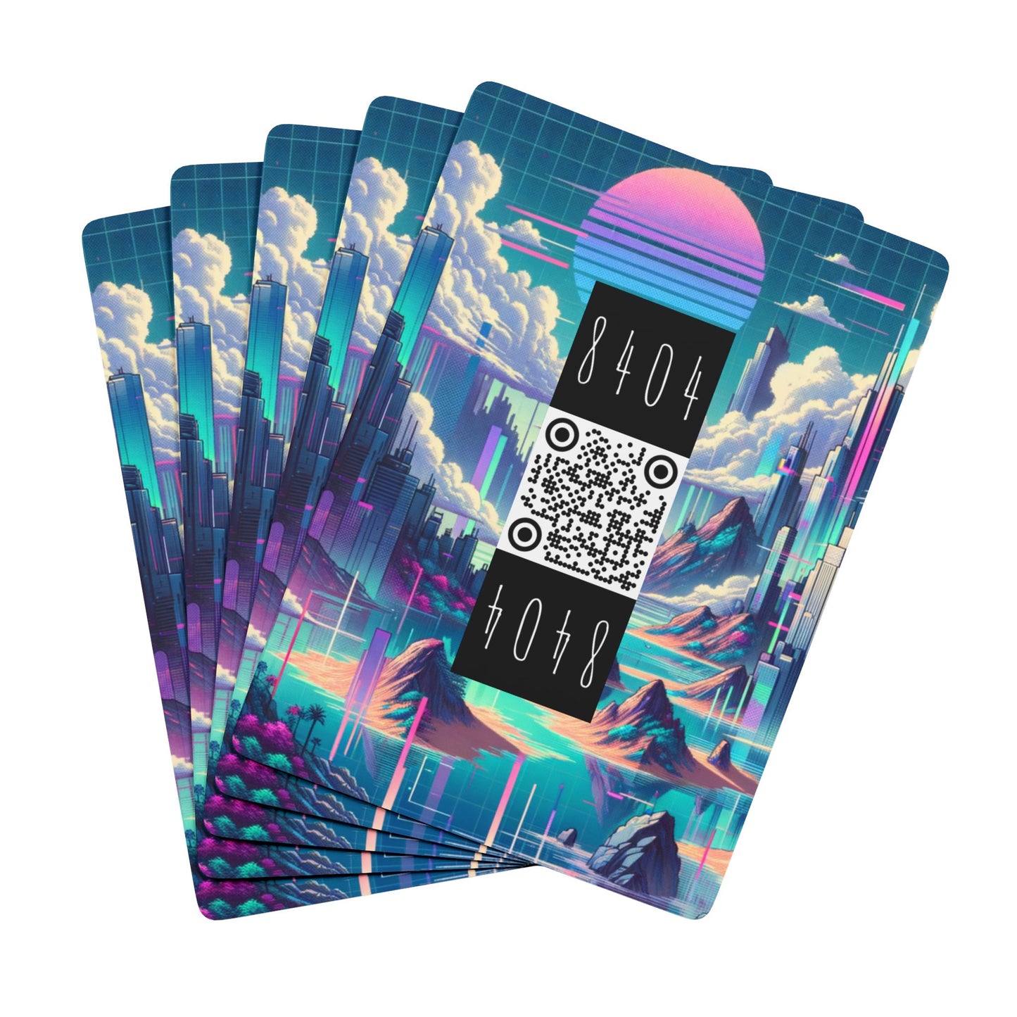 Digital Dreamscapes Digitally-Inspired Streetwear With a Dreamy, Surreal Twist Poker Playing Cards - 8404 Design-53 B
