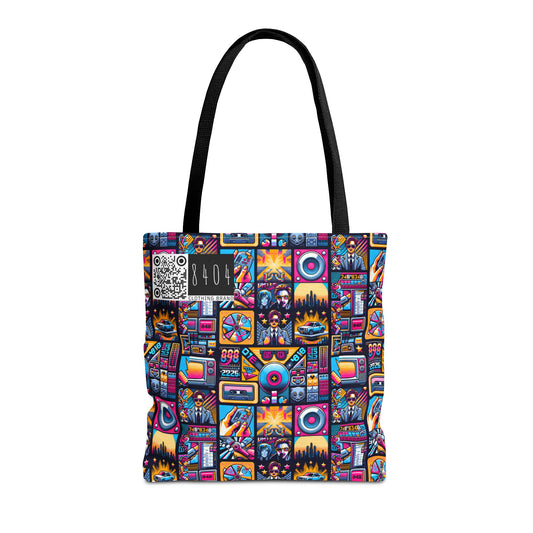 Digital Pop Culture Mashup Maximalist Pop Tote Bag - 8404 Design-52