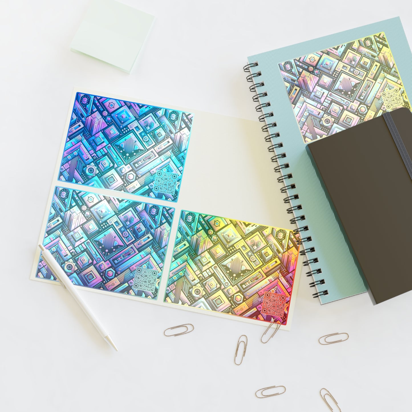 Tech-Inspired Graphics Cyberpunk Cool Sticker Sheets - 8404 Design-46