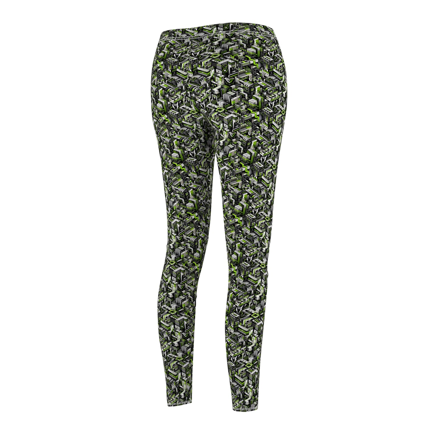 Graffiti Tech Fusion Bold Streetwear Fusion Women's Cut & Sew Casual Leggings - 8404 Design-53