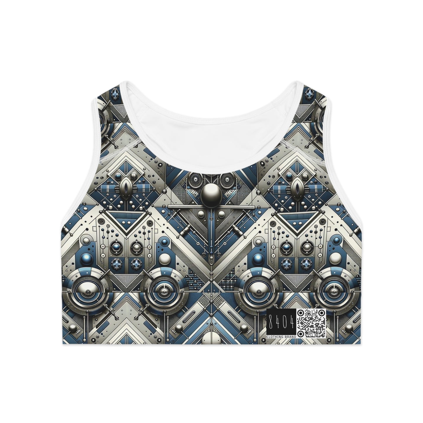 Tech Utility Fusion Tech-Forward Utility With a Futuristic Edge Sports Bra - 8404 Design-63