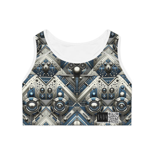 Tech Utility Fusion Tech-Forward Utility With a Futuristic Edge Sports Bra - 8404 Design-63