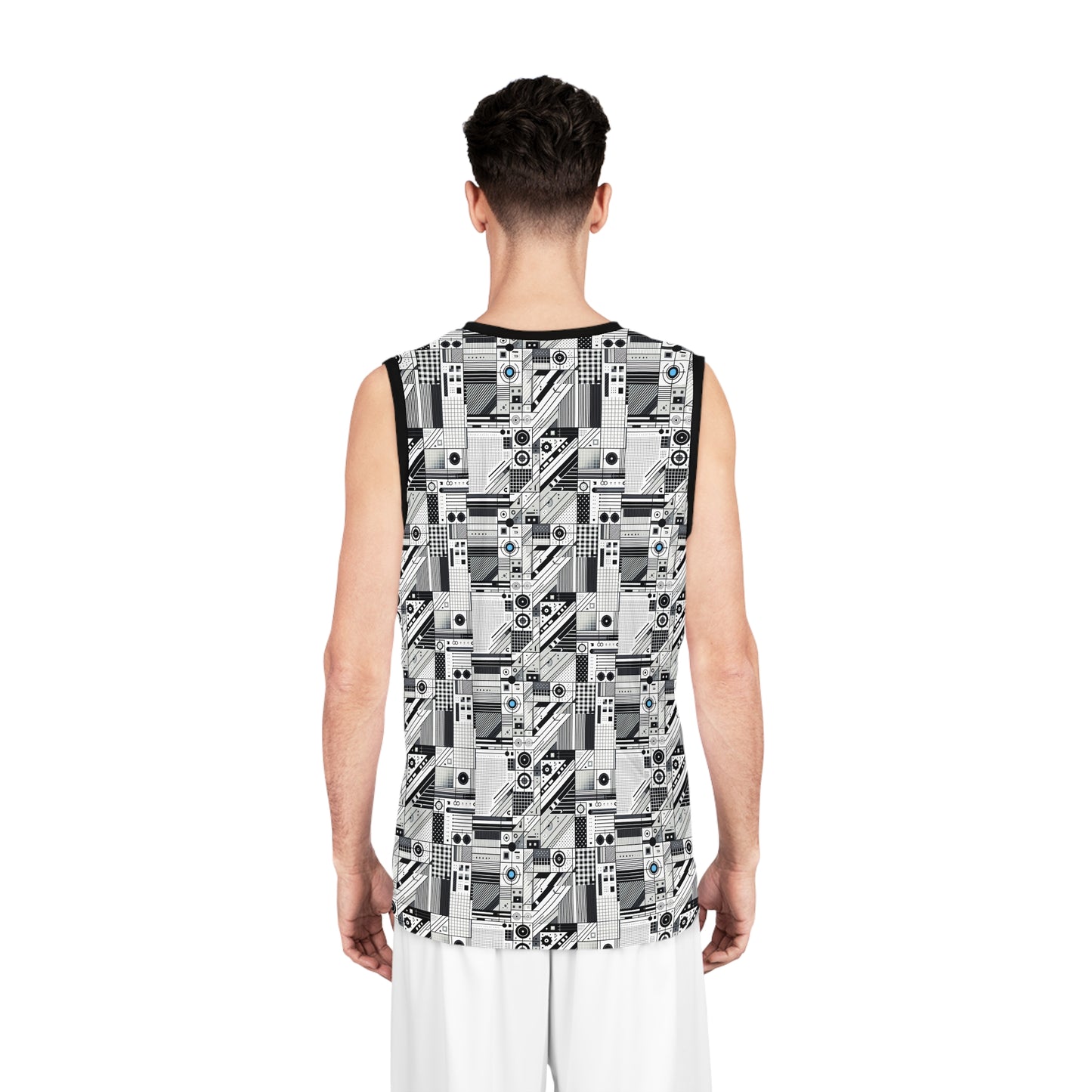 Digital Minimalism Minimalist Tech Basketball Jersey - 8404 Design-52
